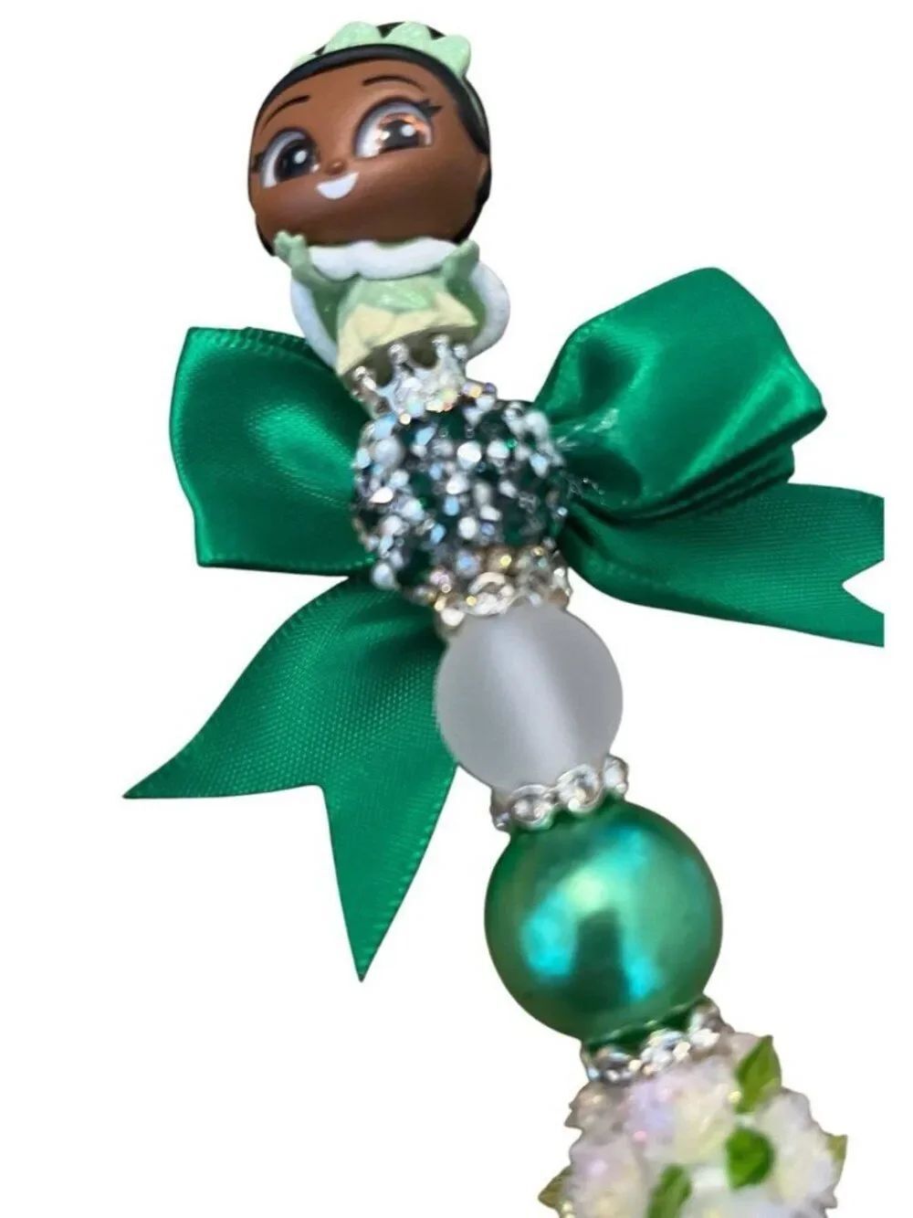 Disney Doorables Beaded Character Pen Princess Tiana Jeweled Bow Bling New
